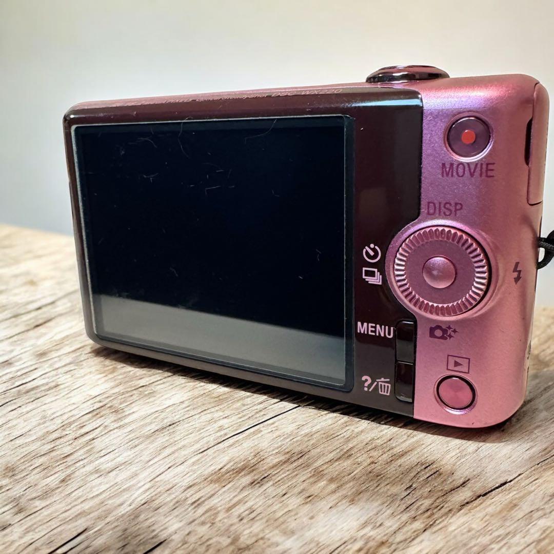 美品☆SONY Cyber-shot WX220 コンパクトデジカメ ピンク