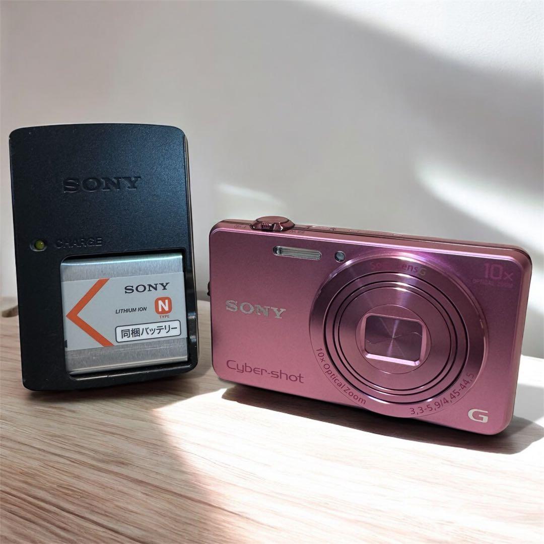 美品☆SONY Cyber-shot WX220 コンパクトデジカメ ピンク