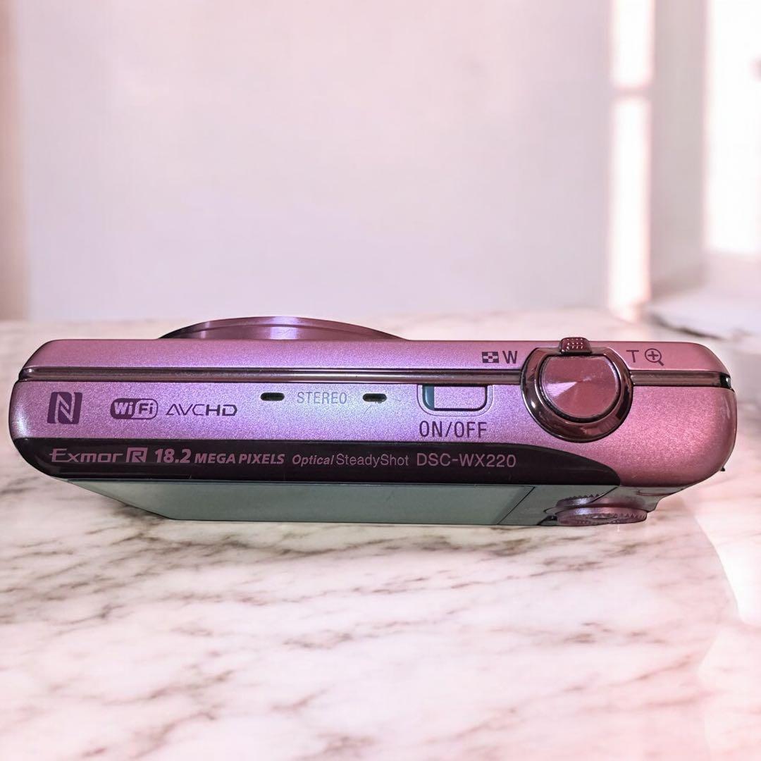 美品☆SONY Cyber-shot WX220 コンパクトデジカメ ピンク