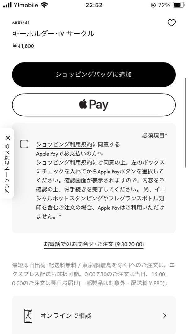 LOUIS VUITTON LVロゴ キーホルダー