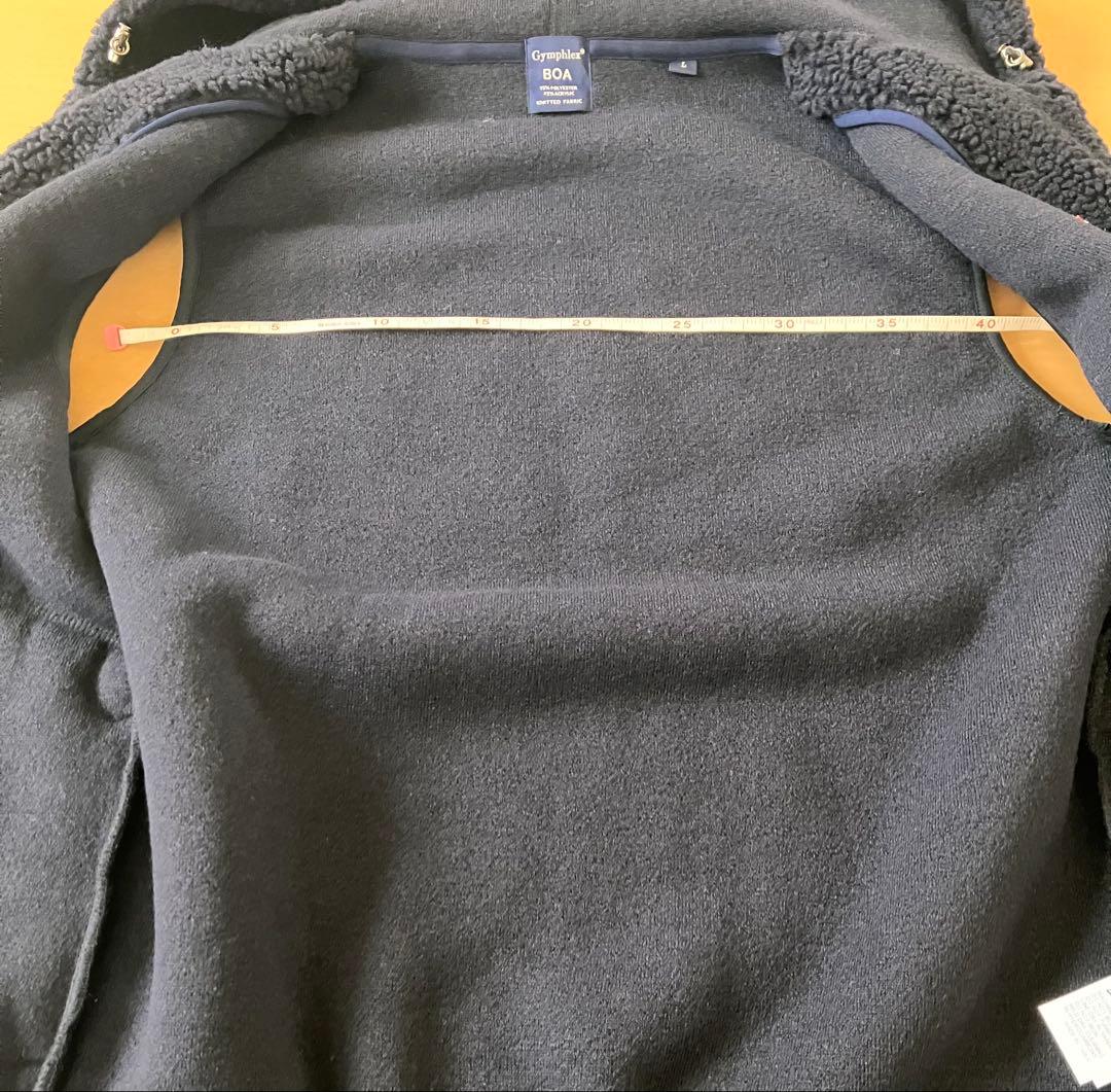 Gymphlex BOA フード付きベスト Lサイズ ネイビー　ジップ