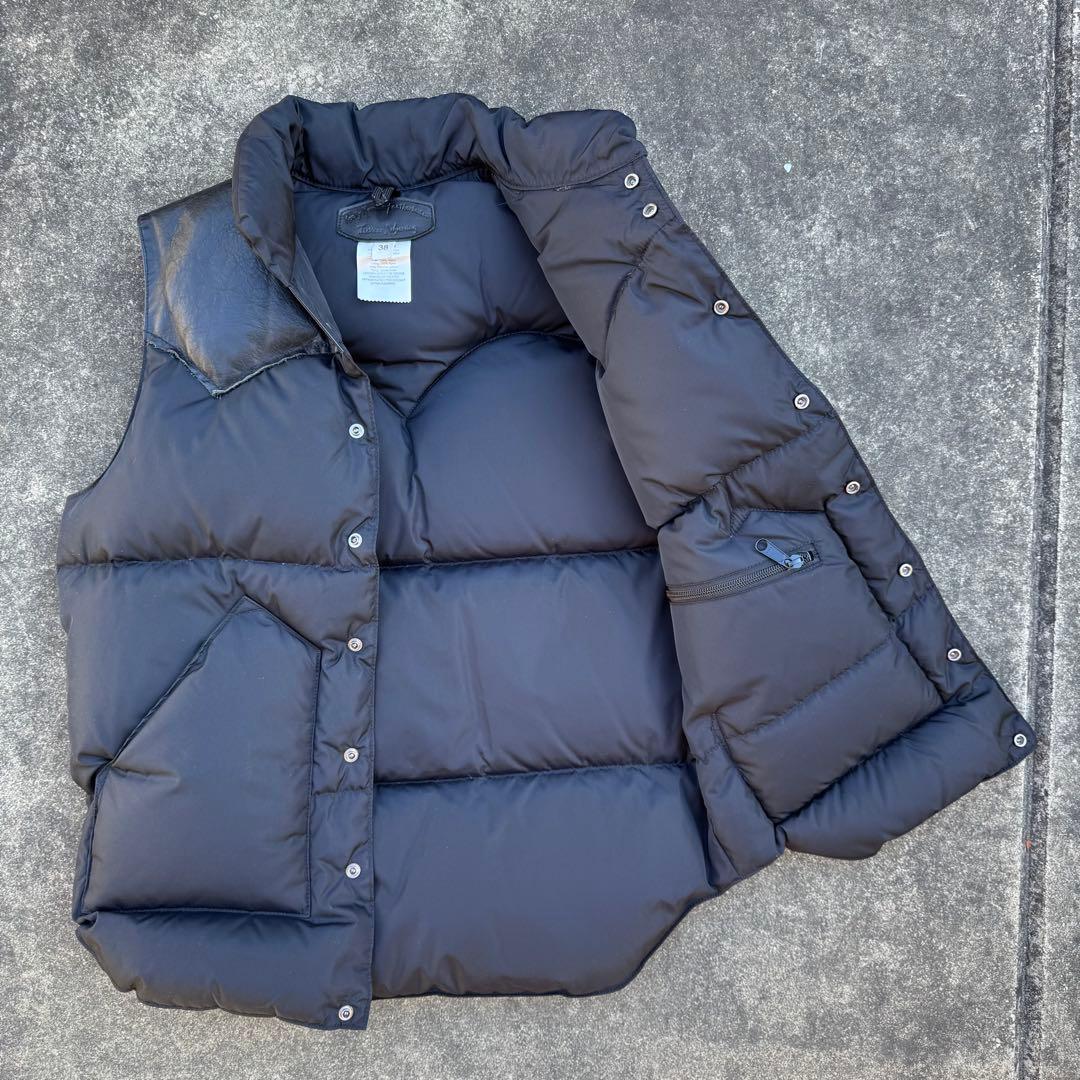 たろう　Rocky Mountain ブラック ダウンベスト 38