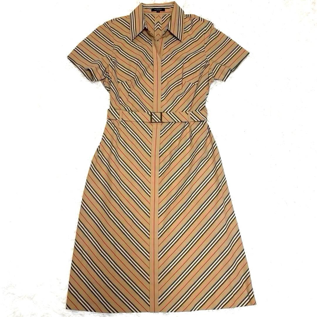 【美品✨大きいサイズ】バーバリーロンドン シャツワンピース ベルト AラインXL
