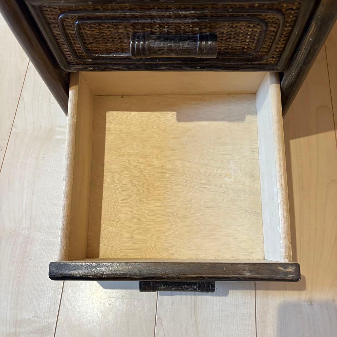 【アンティーク】籐 ラタン チェスト 6段 タンス 昭和レトロ 古民具 古道具