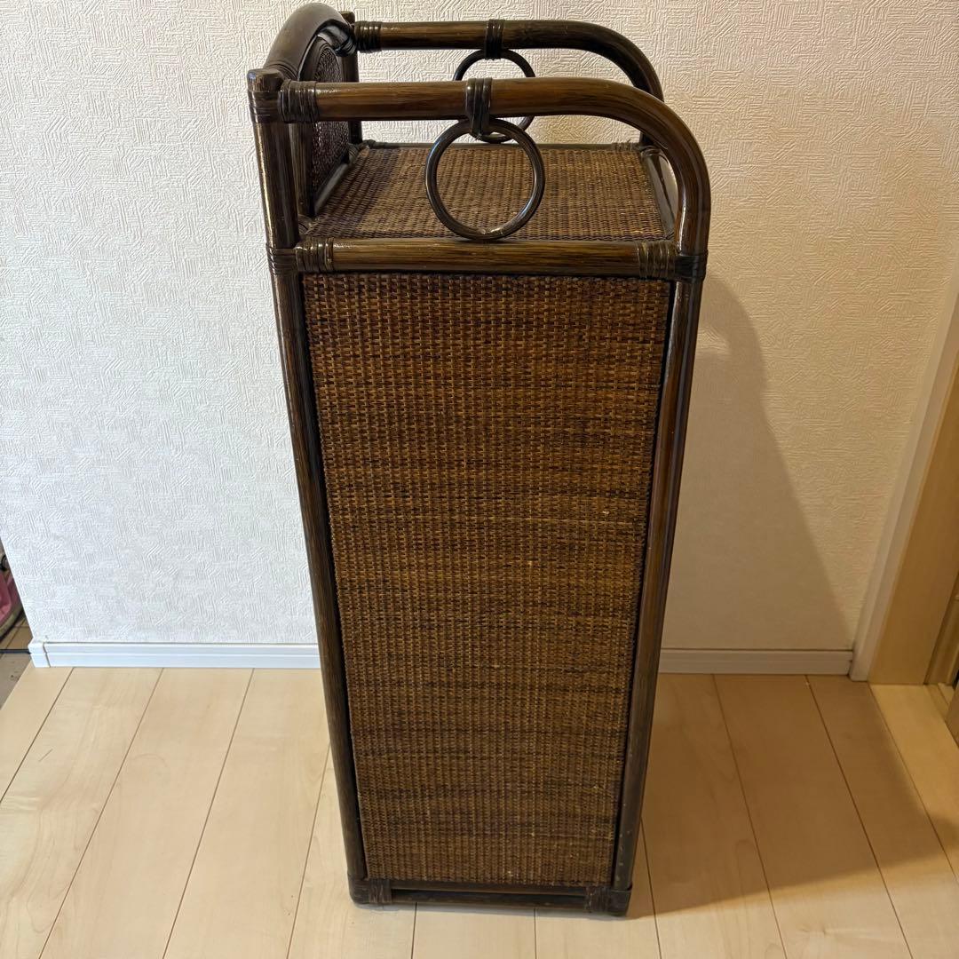 【アンティーク】籐 ラタン チェスト 6段 タンス 昭和レトロ 古民具 古道具