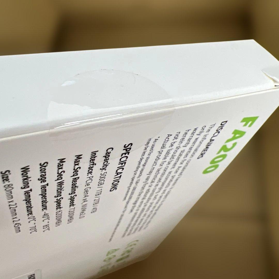 360 4TB Acer M.2 SSD FA200 PCIe Gen4×4