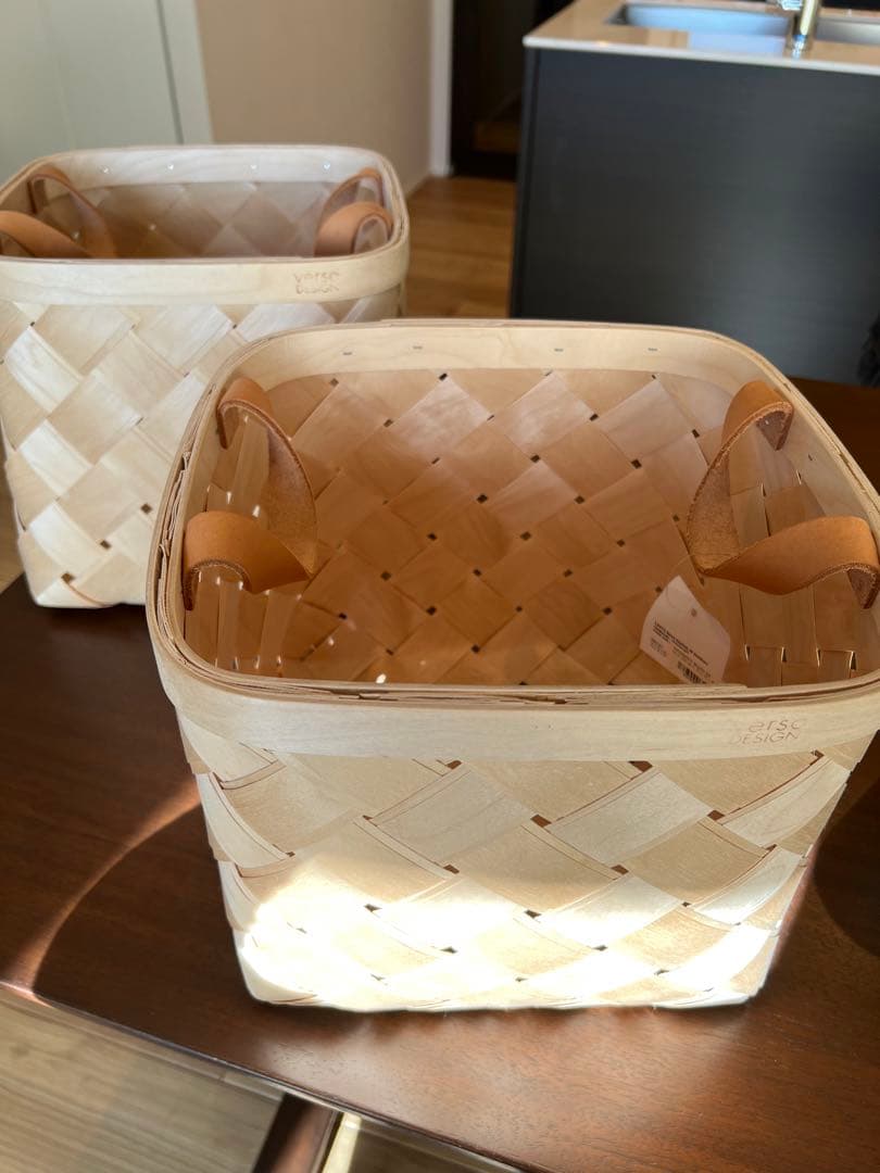 ※きみちゃん　Mサイズ２個セット Verso Desigスクエアバスケット