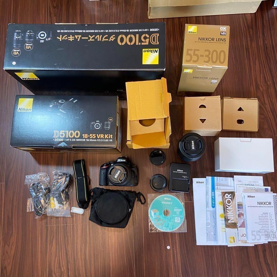 Nikon D5100 ダブルズームキット 一眼レフ ほぼ新品 3385