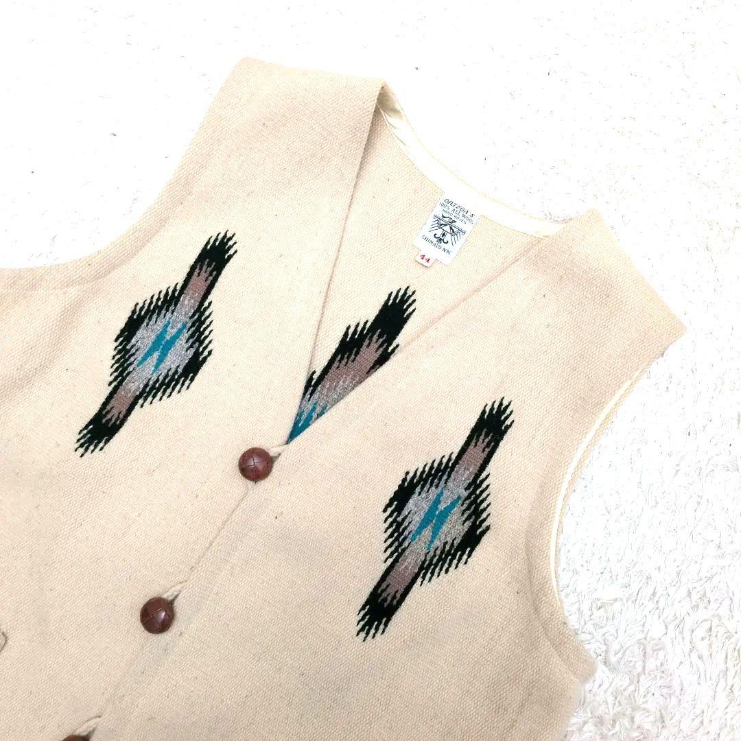 【希少サイズ44 60's 美品】オルテガ　チマヨベスト　赤タグ　アメカジ　生成