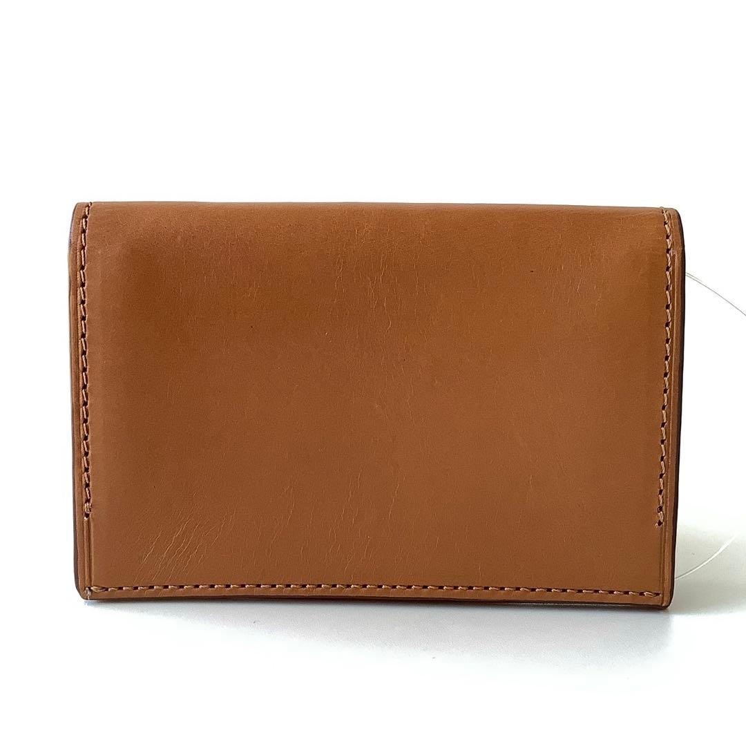 H N様★新品★ポールスミス★ベジタンストライプトリム カードケース★キャメル