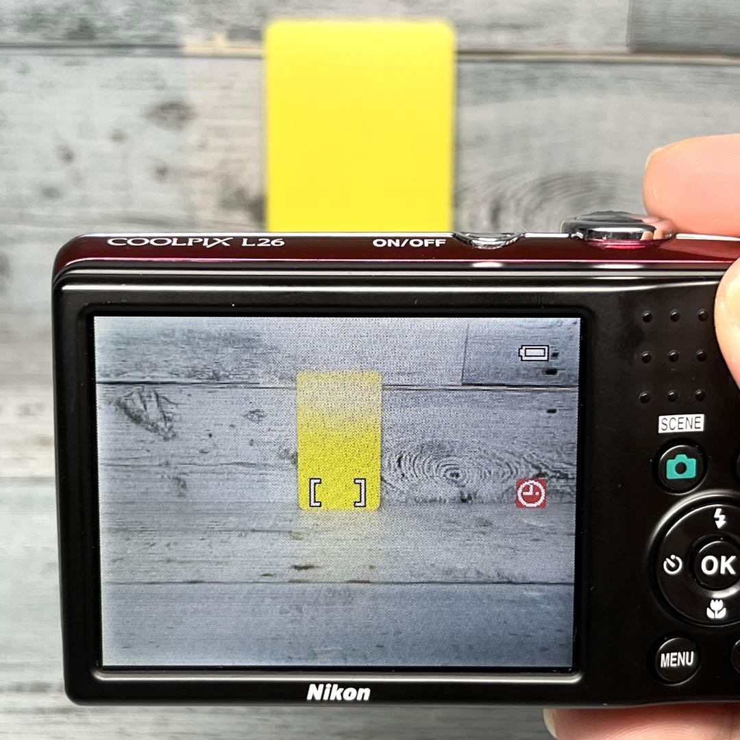 【美品】Nikon ニコン デジタルカメラ COOLPIX L26 レッド