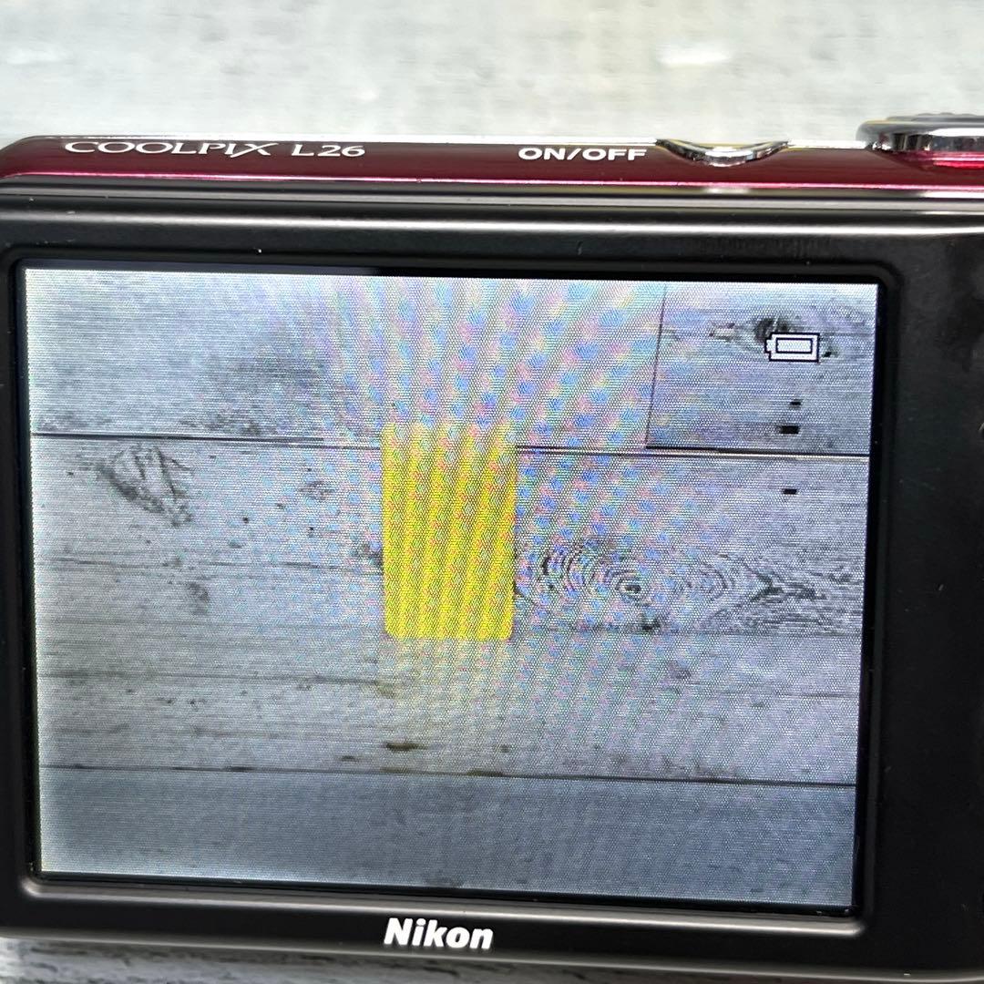 【美品】Nikon ニコン デジタルカメラ COOLPIX L26 レッド