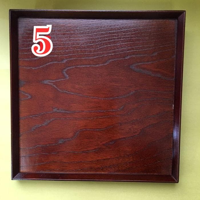 Y 長期保管 お盆 和風 和食器 会津塗 木製 漆器 まとめ売 正方形 8枚 S