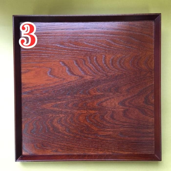 Y 長期保管 お盆 和風 和食器 会津塗 木製 漆器 まとめ売 正方形 8枚 S