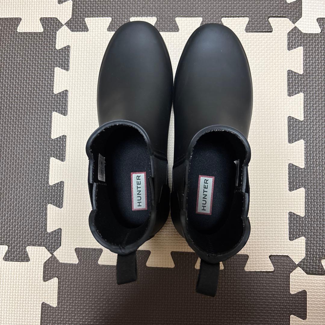 【美品】Hunter 24.5cm レインブーツ　サイドゴア
