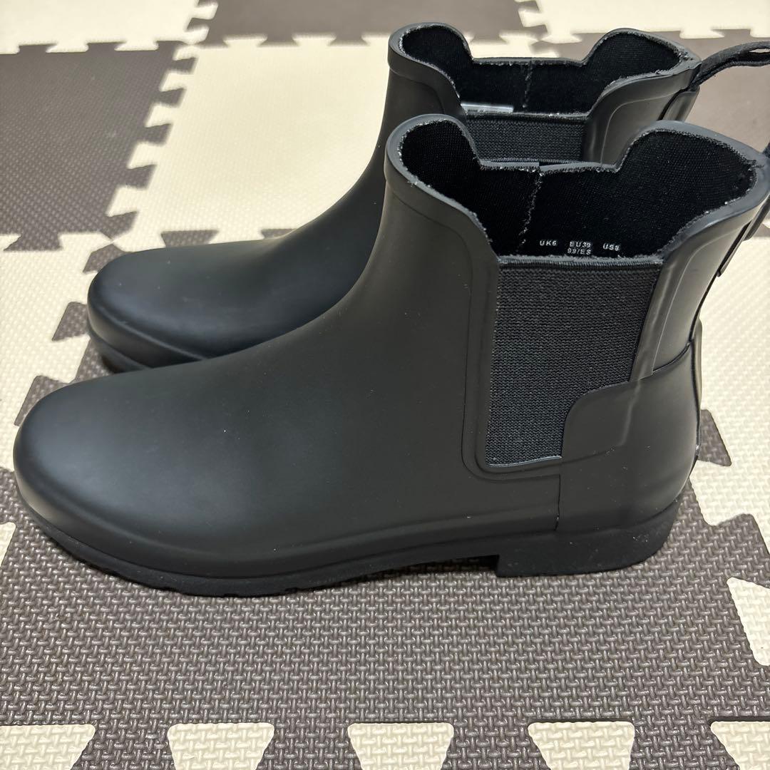 【美品】Hunter 24.5cm レインブーツ　サイドゴア