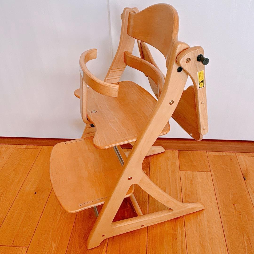 大和屋 すくすくチェアスリムプラス テーブル•ガード付属　ナチュラル