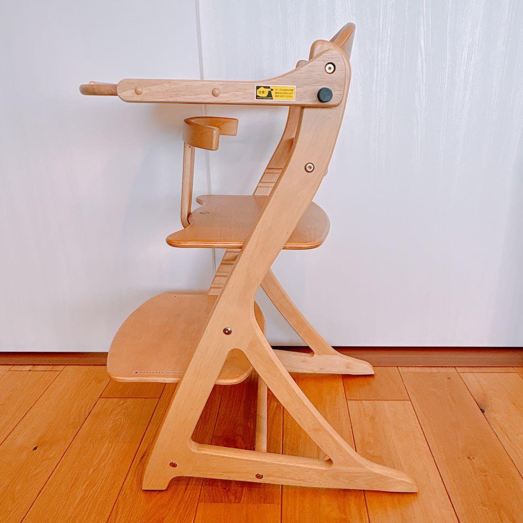 大和屋 すくすくチェアスリムプラス テーブル•ガード付属　ナチュラル