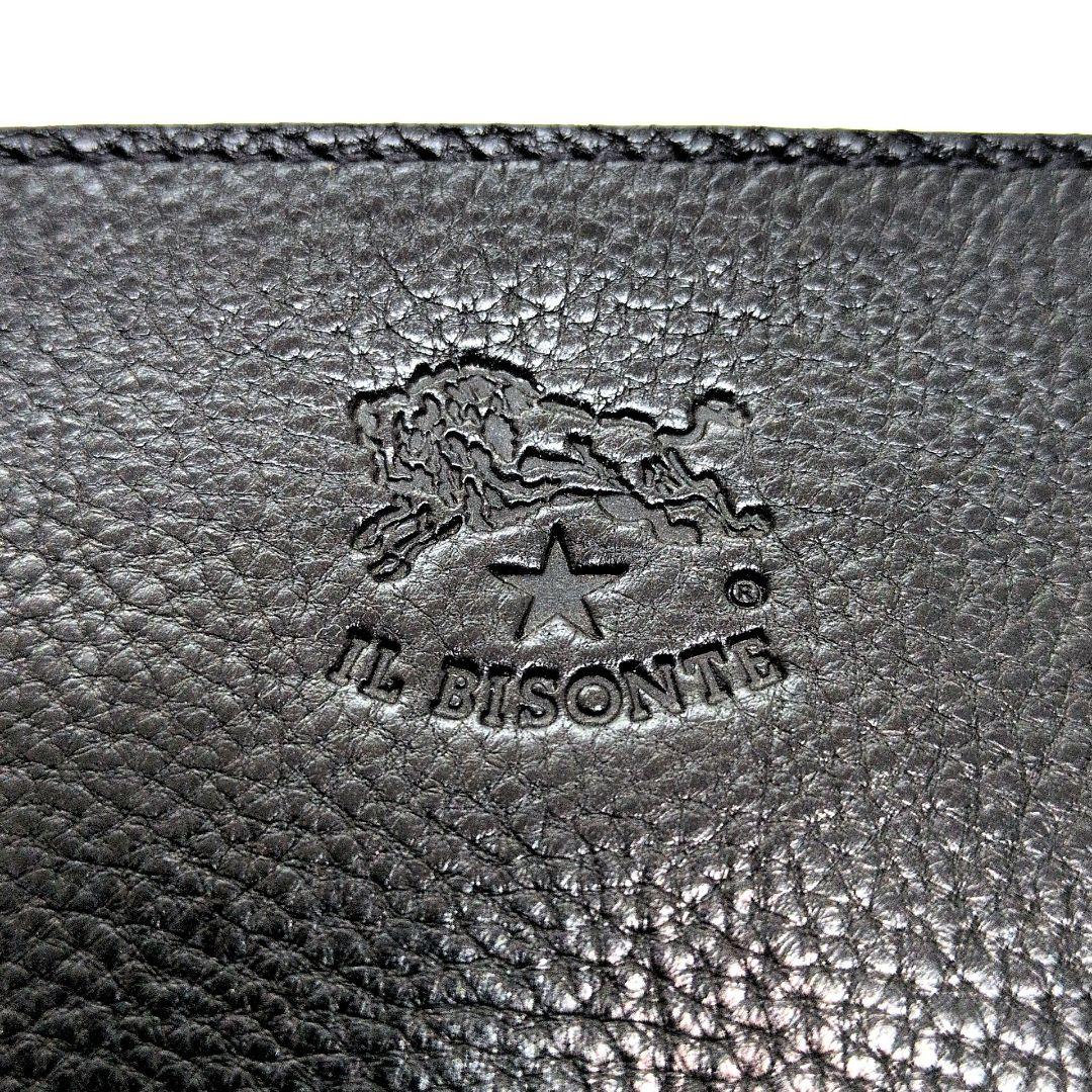 【極美品】イルビゾンテ　L字　長財布　ロングウォレット　シボ革　ユニセックス　黒