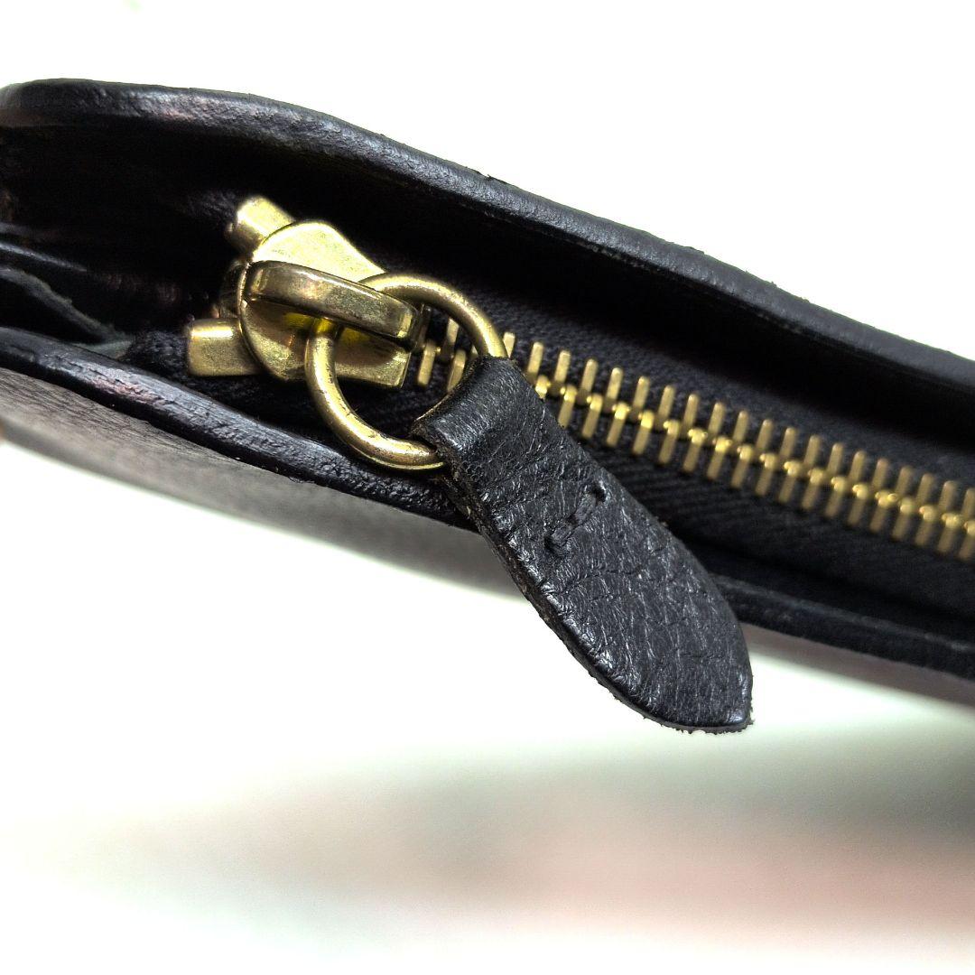 【極美品】イルビゾンテ　L字　長財布　ロングウォレット　シボ革　ユニセックス　黒