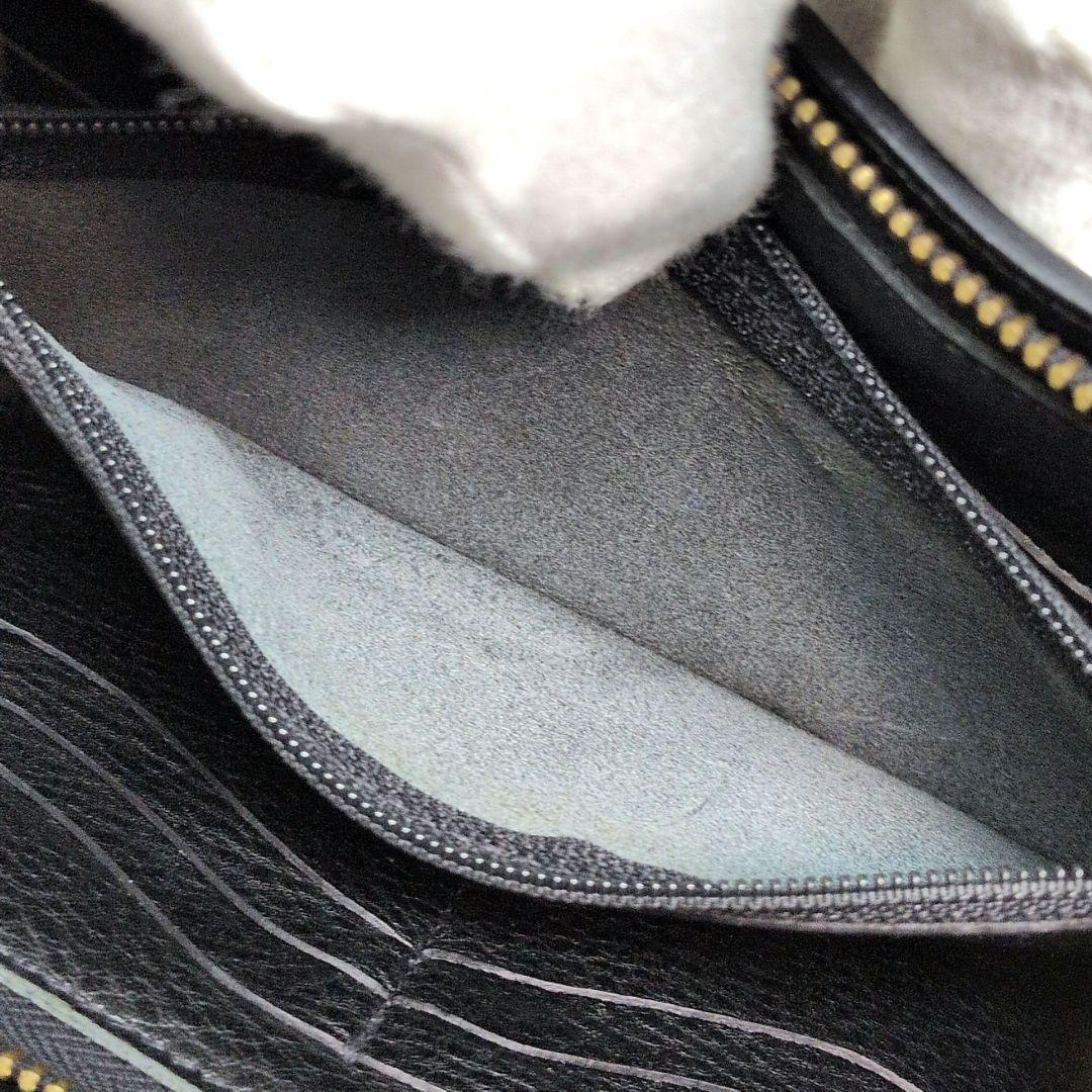 【極美品】イルビゾンテ　L字　長財布　ロングウォレット　シボ革　ユニセックス　黒