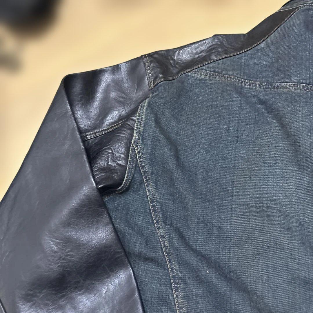 0*R様 PELLEPELLE デニム・レザーコンビジャケット 激レア