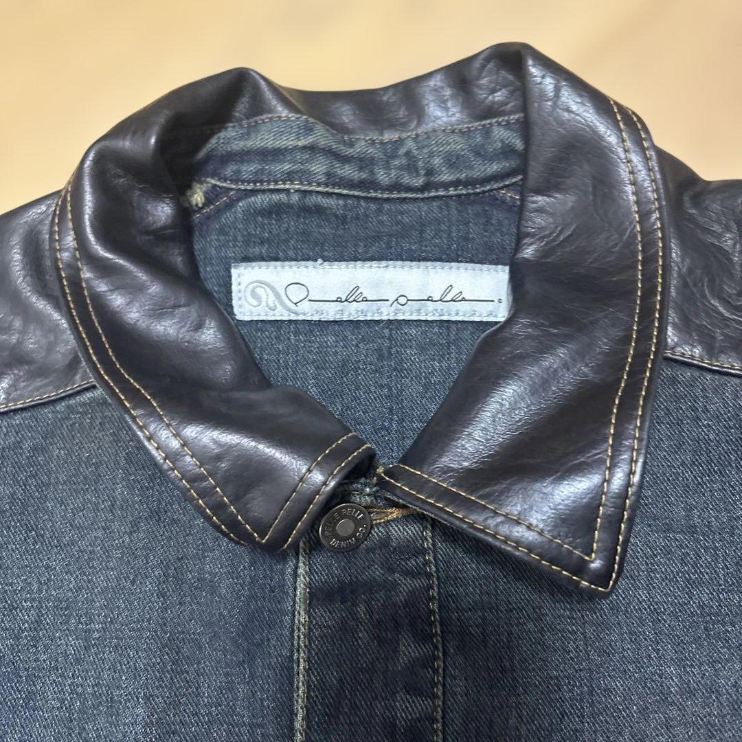 0*R様 PELLEPELLE デニム・レザーコンビジャケット 激レア
