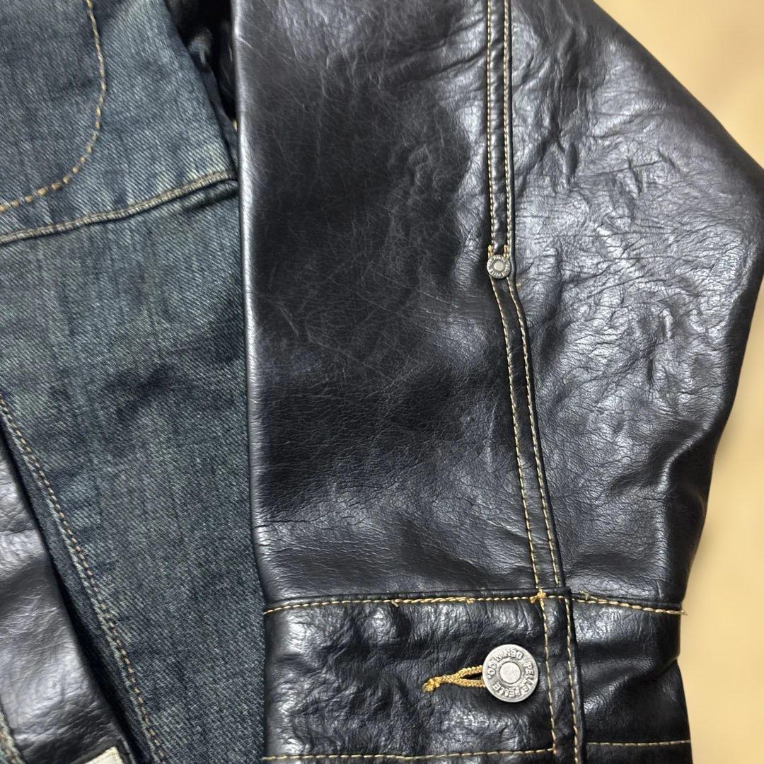 0*R様 PELLEPELLE デニム・レザーコンビジャケット 激レア