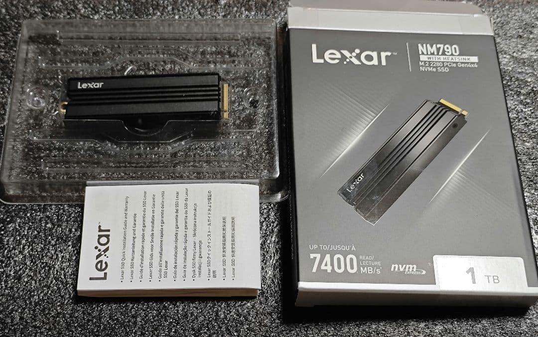 Lexar NM790 SSD 1TB 箱説ヒートシンク付き