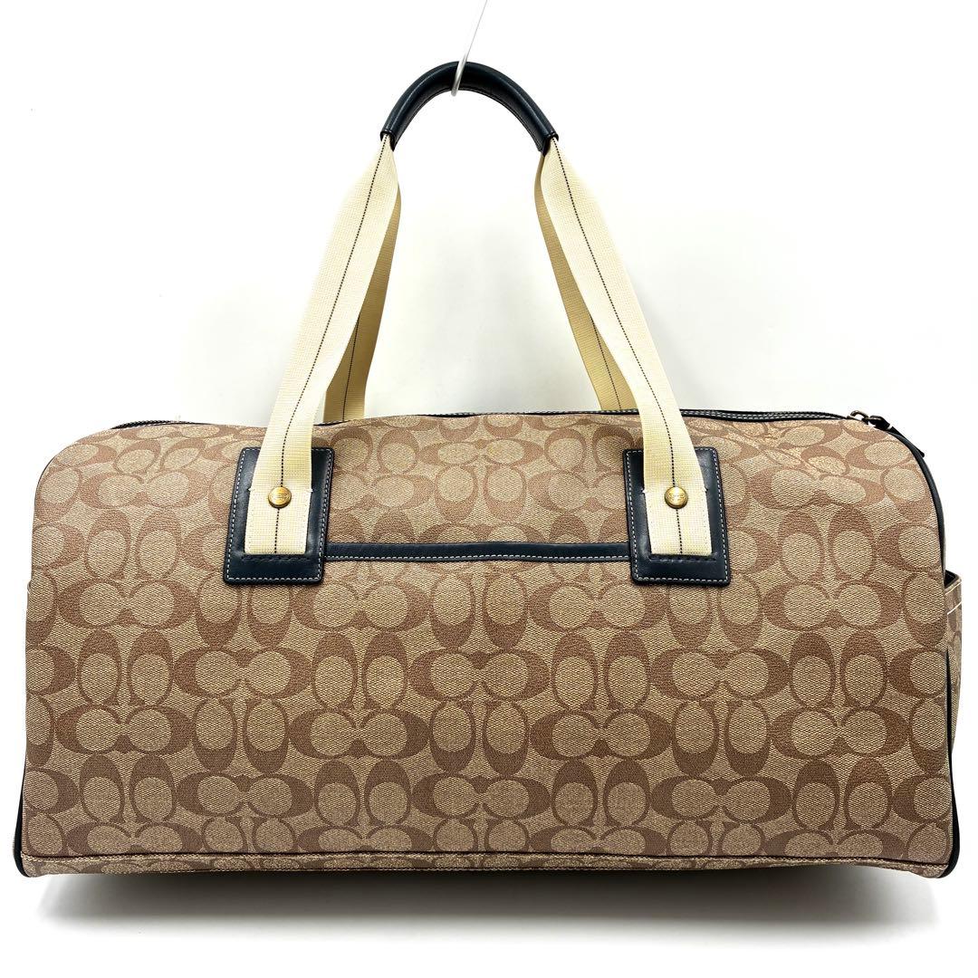 極美品 コーチ 2way ボストンバッグ シグネチャー ロゴ ユニセックス