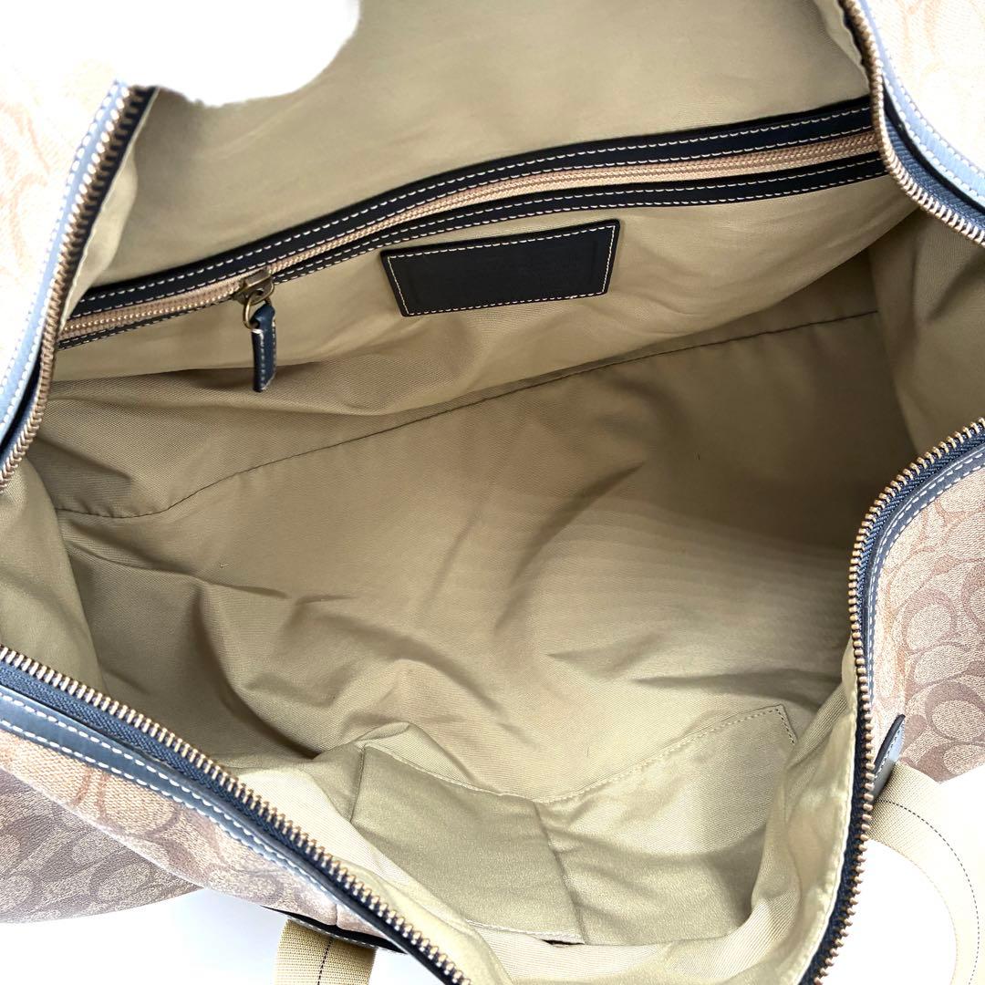 極美品 コーチ 2way ボストンバッグ シグネチャー ロゴ ユニセックス