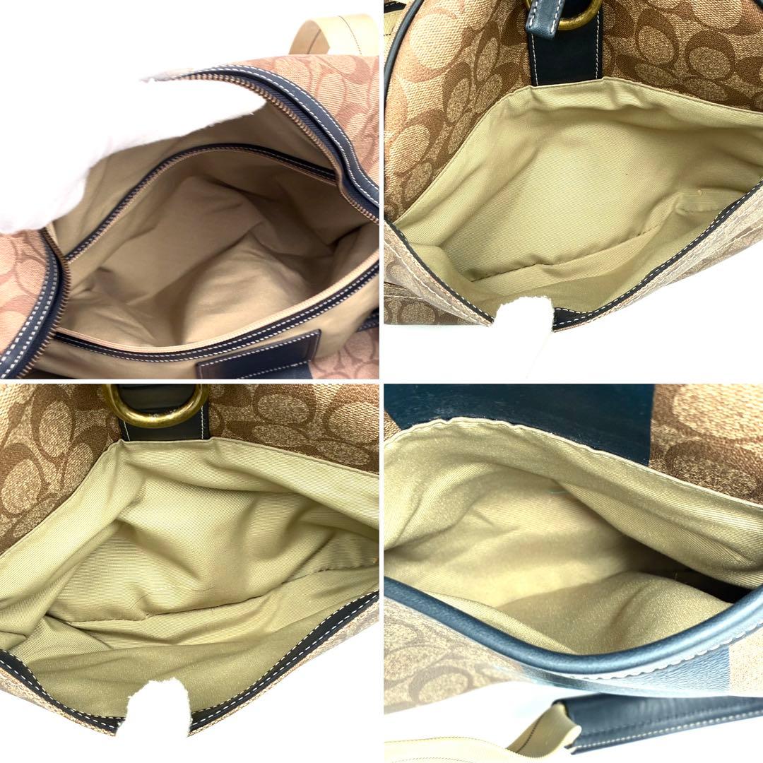 極美品 コーチ 2way ボストンバッグ シグネチャー ロゴ ユニセックス