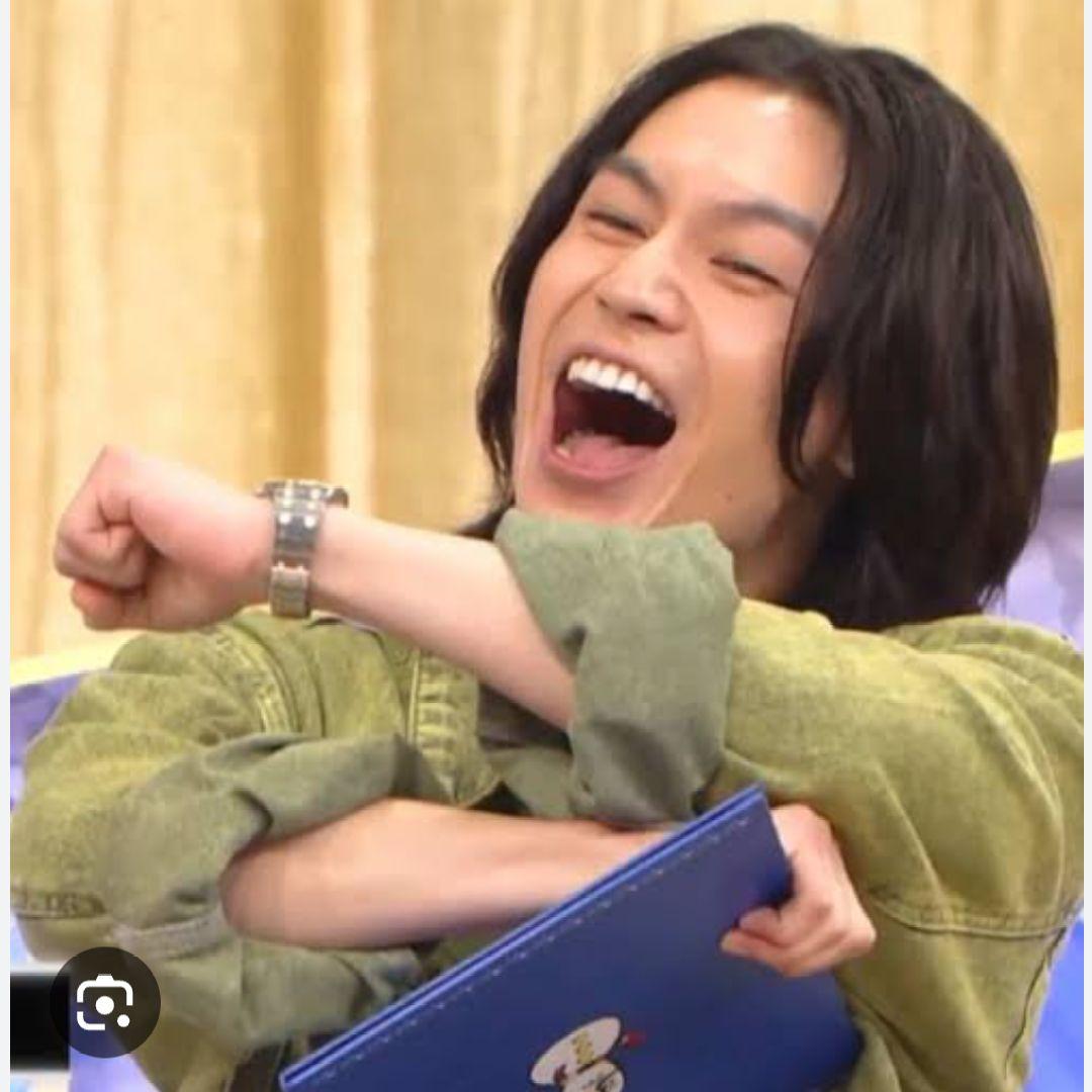 新品タグ付き●オーバーダイデニムGジャン松田元太　イエローデニム　オーバーサイズ