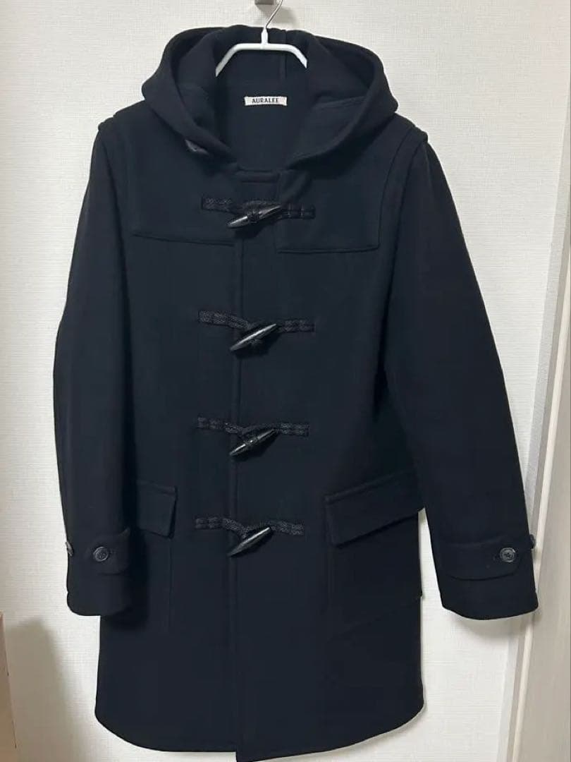 オーラリー HEAVY MELTON DUFFLE ダッフルコート　サイズ3