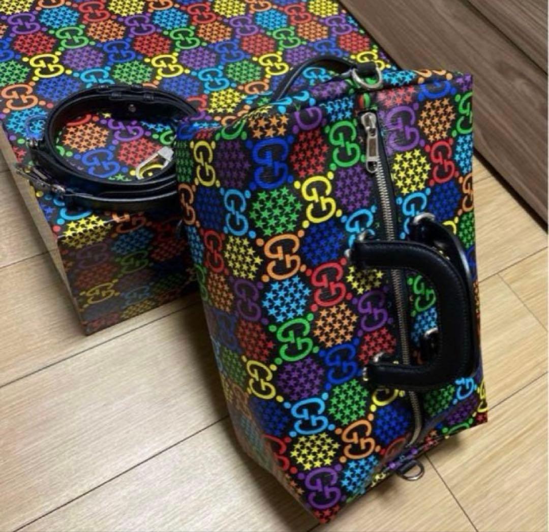 ぴろき【確実正規品】激レアGUCCIボストン リュックサックサイケデリック