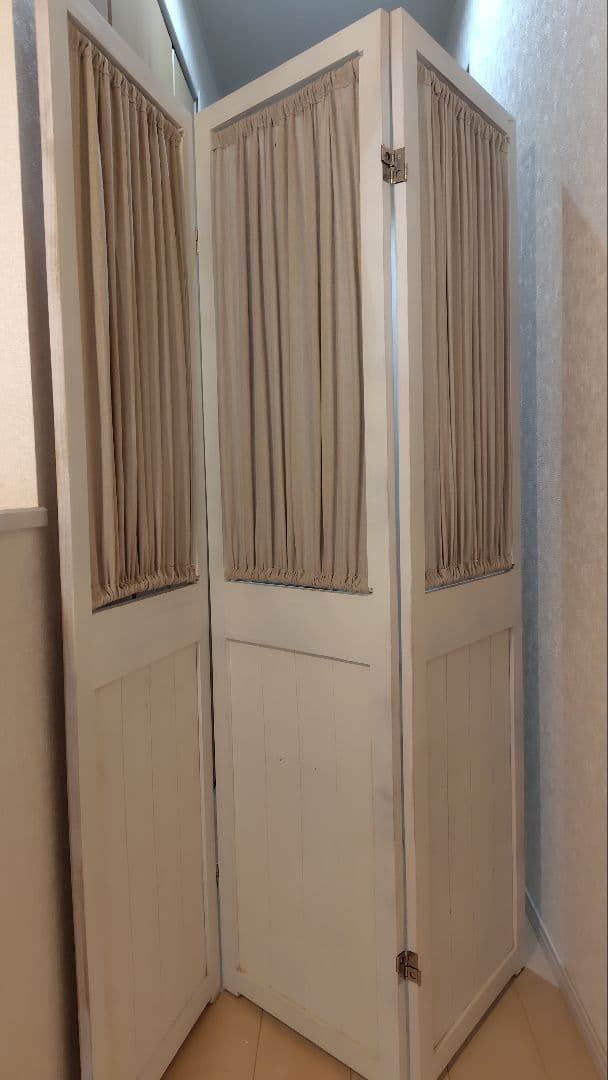 木製カーテン付きパーテーション【最終値下げです】