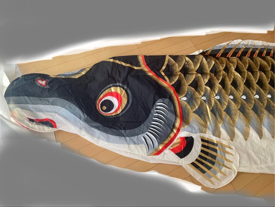 nonnoさん専用　　鯉のぼり 5m 黒赤青　吹き流し　大型　多彩な色合い