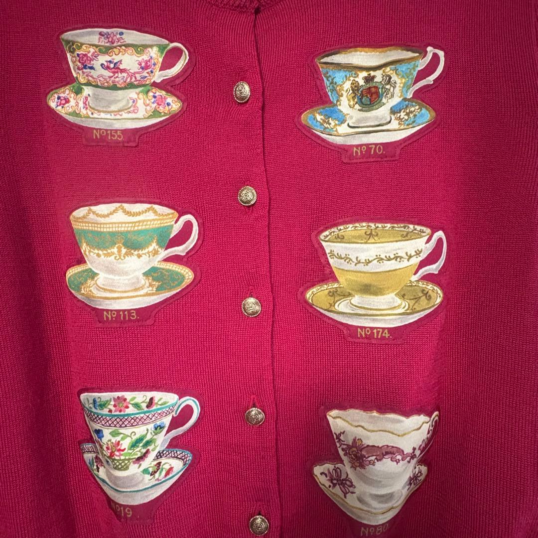 トップス  bone china decoupage cardigan