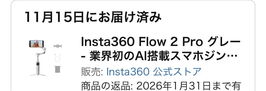 Insta360 Flow 2 Pro ストーングレー
