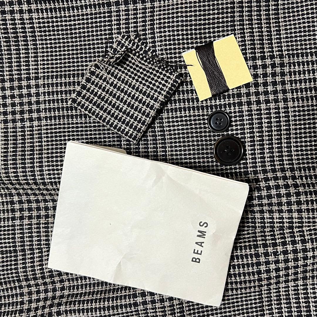 極美品✨️BEAMS F ビームスエフ ジャケット シルク混 ブラウン チェック