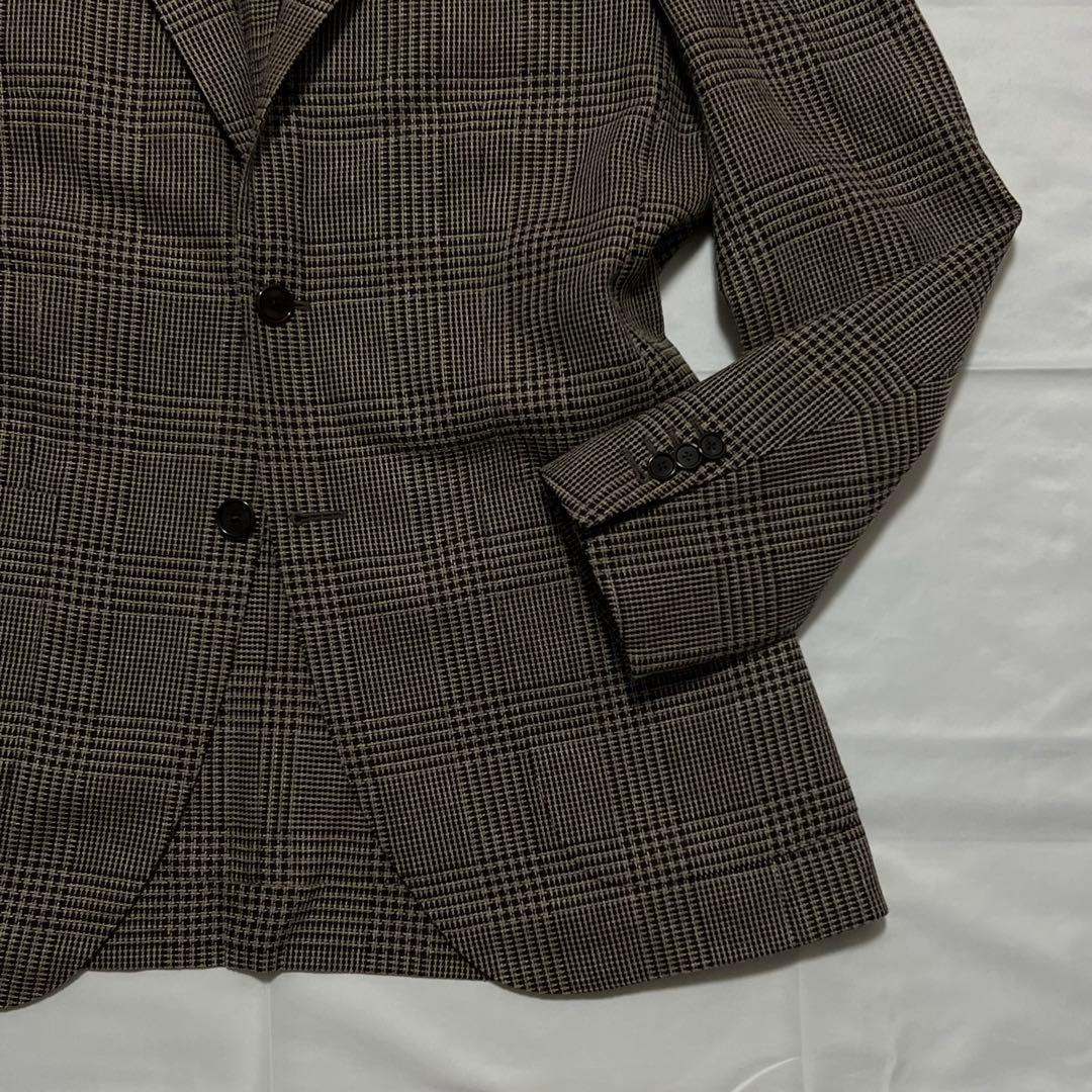 極美品✨️BEAMS F ビームスエフ ジャケット シルク混 ブラウン チェック