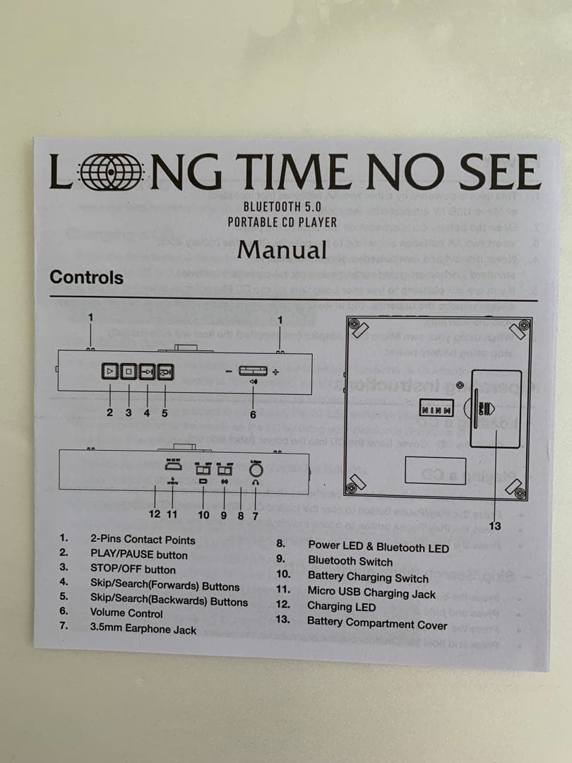 ポータブルCDプレーヤー NINN Labデザイン　Bluetooth対応