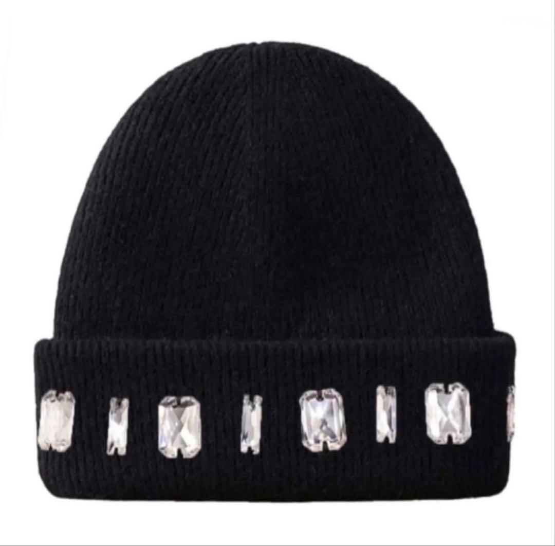 sickomonster /ラインストーン /ブラック /ビーニー