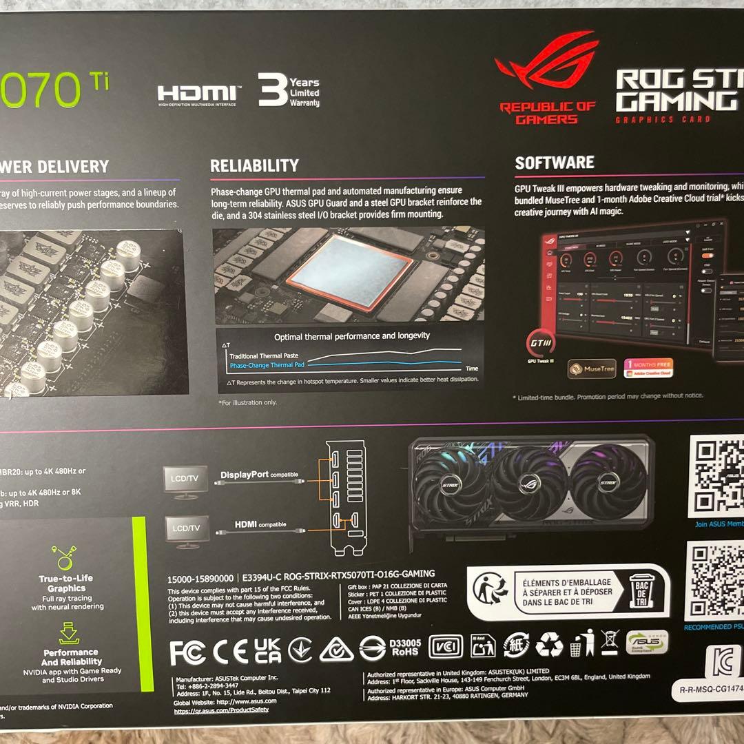 新品　ASUS ROG Strix GeForce RTX 5070 16GB
