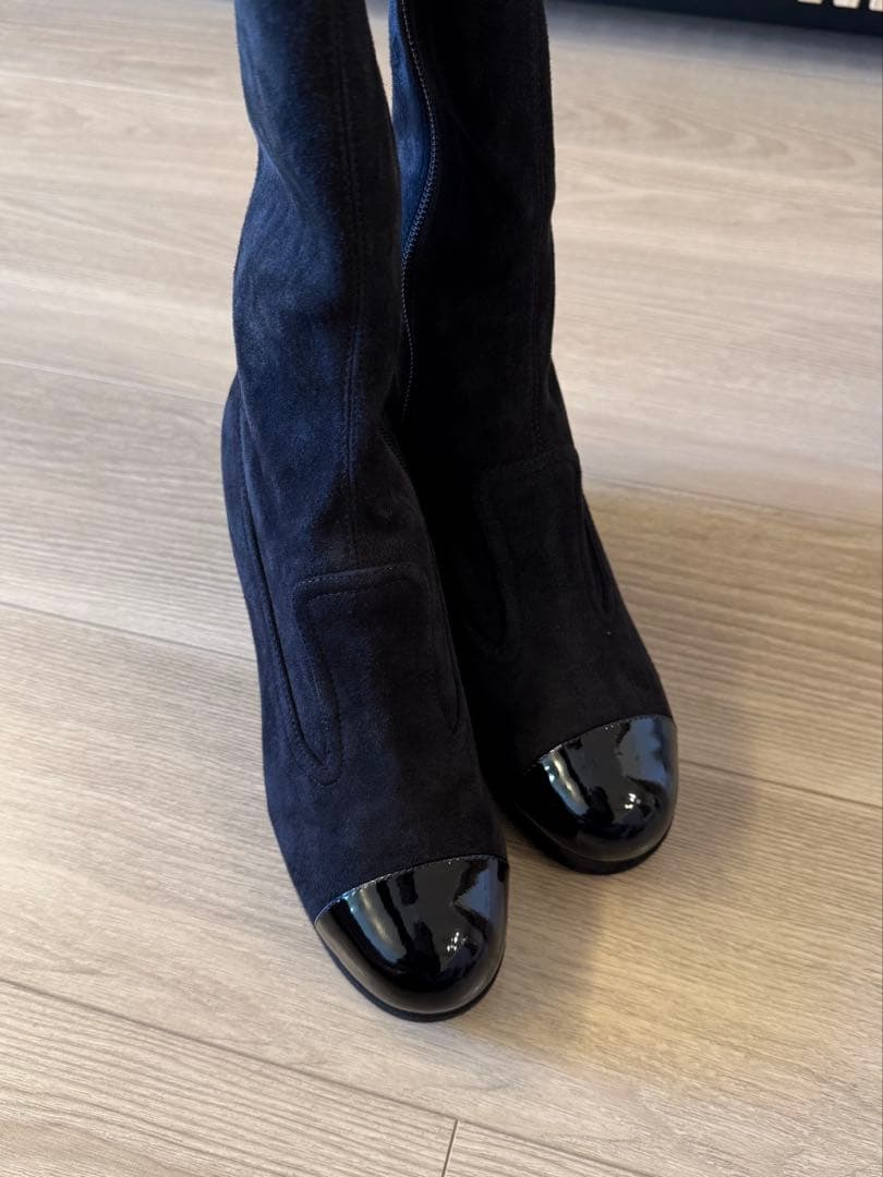 【新品未使用】CHANEL シャネル ロングブーツ スエード 36 1/2