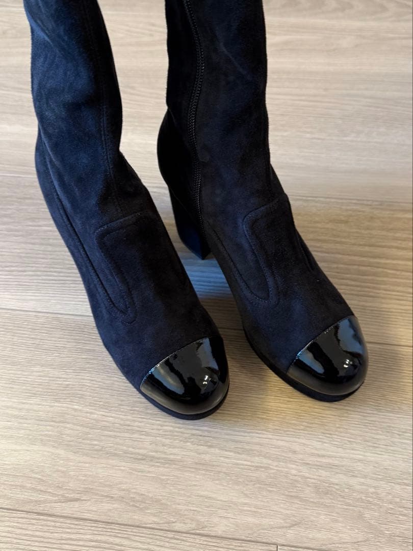 【新品未使用】CHANEL シャネル ロングブーツ スエード 36 1/2