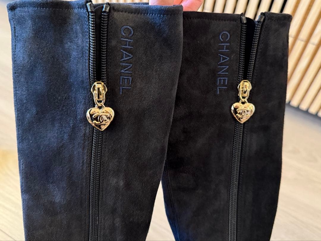 【新品未使用】CHANEL シャネル ロングブーツ スエード 36 1/2
