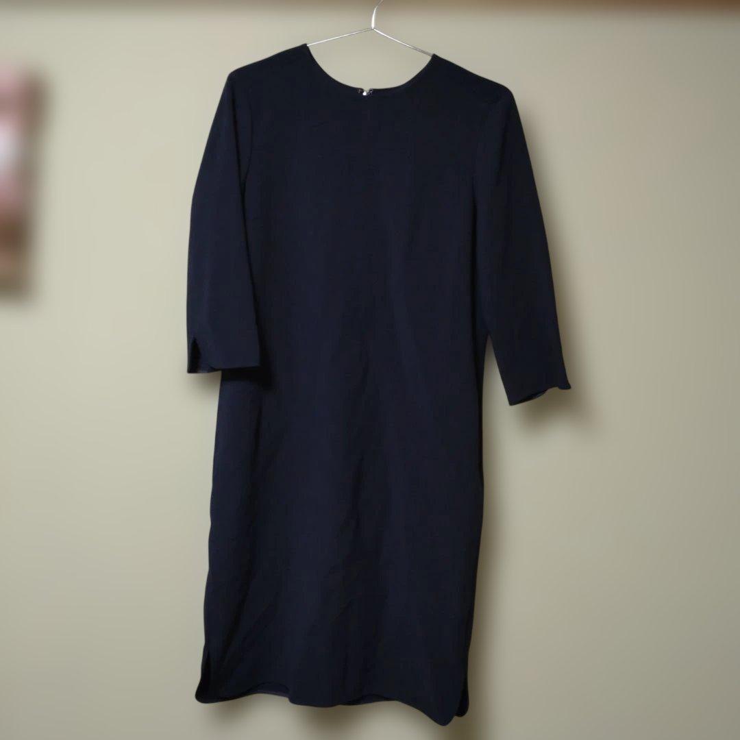 PLST プラステ 高橋志津奈コラボ ダークネイビー 七分ワンピL＆ジャケットS