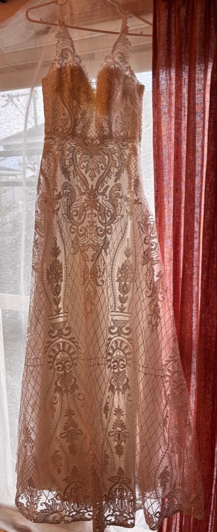 JEAN MACLEAN 刺繍入りドレス Vネック