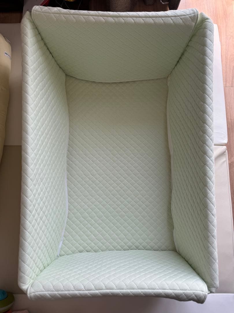 トコちゃんベルトの青葉　天使の寝床　ベビー布団セット ミントグリーン 花柄